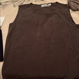 Chico's Travelers Olive Green Tank Top